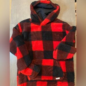 Black Jack Cozy Red and Black Plaid Men's Hoodie